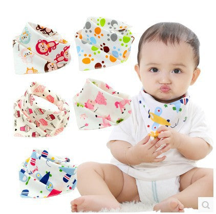 Baby Drooling Towel Baby Triangle Towel Double Layer According To The Buckle Newborn Child Headscarf