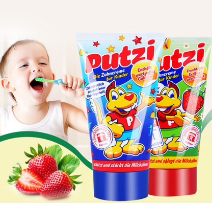 Putzi children's toothpaste 1-3-6 years old strawberry toothpaste baby can swallow toothpaste