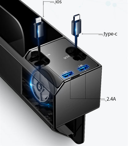 Fast Charging Car Seat Crevice Storage Box Seat