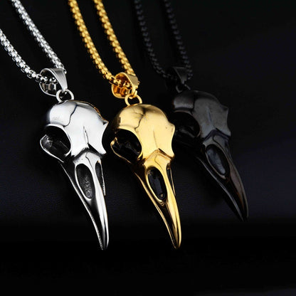 Crow Head Pendant Hip Hop Versatile Titanium Steel Necklace