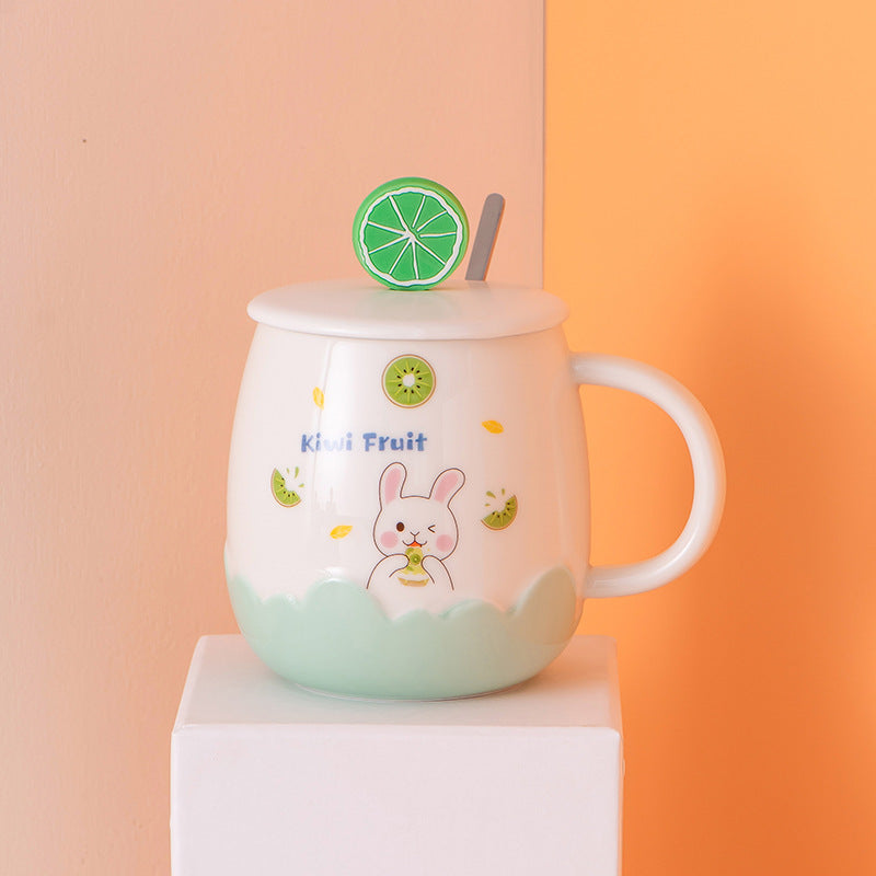 Creative Cute Embossed Ceramic Cup