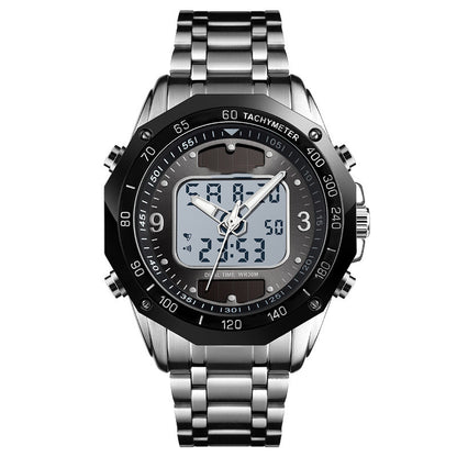 Men's Fashion Solar Multifunctional Steel Strap Watch