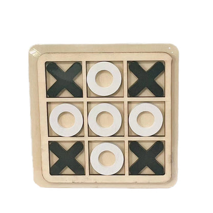 Wooden XO Three Even TIC-TAC-TOE Chess Children's Early Education Educational Entertainment Leisure Match Table Games Building Blocks Toys