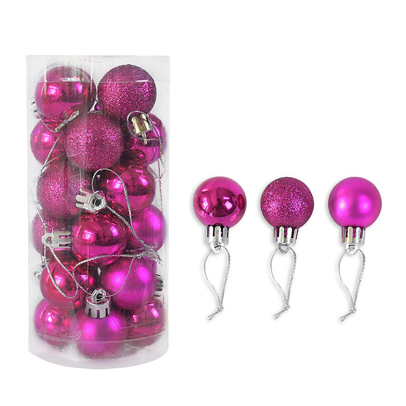 3CM24pcs Bright Matte Christmas Balls