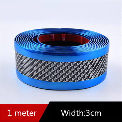 Car Carbon Fiber Pattern Door Sill Decorative Protective Sticker