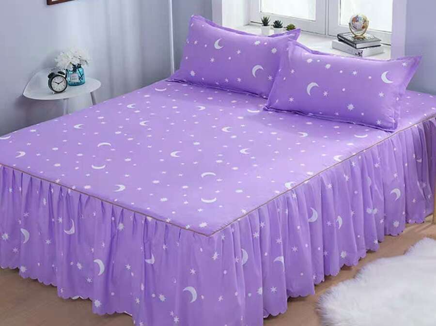 Bed Skirt Pillowcase 3 Woolly Bedsheet Bedding Set Bedspread