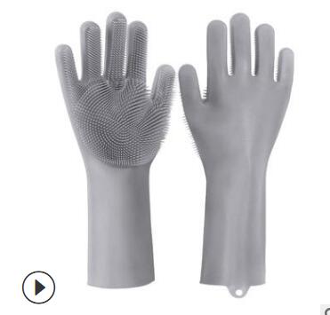 Silicone Heat-resistant Cleaning Brush Scrubbing Gloves