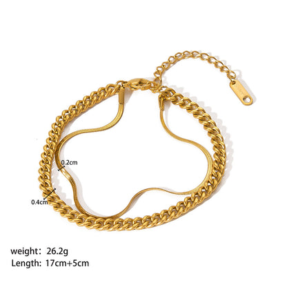 Stainless Steel Ornament Bracelet Female