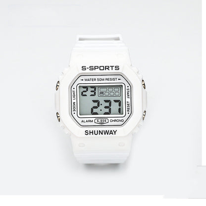 Waterproof Luminous Small Square Student Electronic Watch