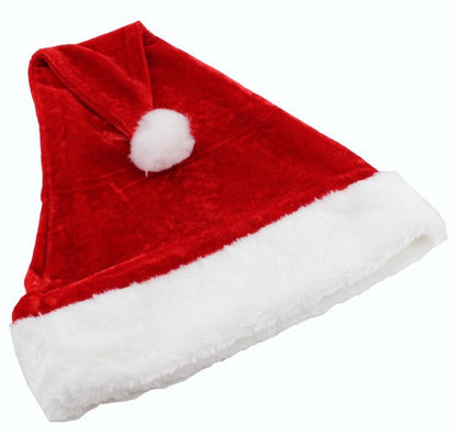 Christmas Goods Christmas Dense Velvet Short Plush Santa Hat