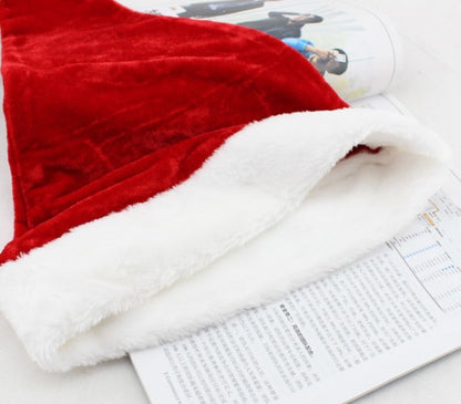 Christmas Goods Christmas Dense Velvet Short Plush Santa Hat