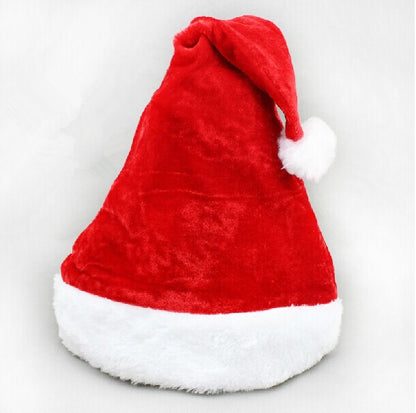 Christmas Goods Christmas Dense Velvet Short Plush Santa Hat