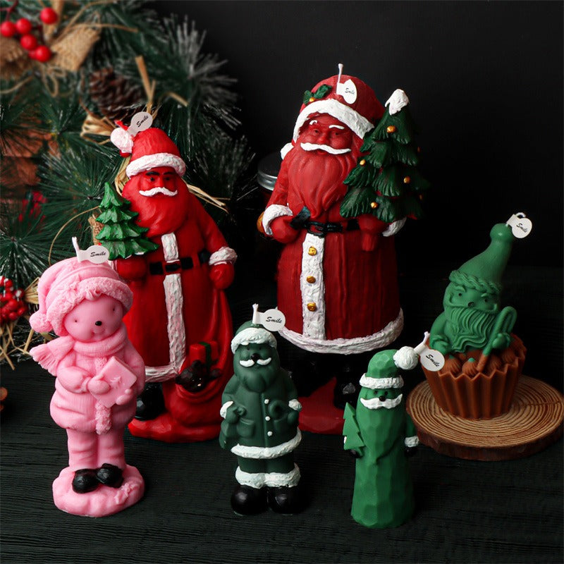 Cartoon Santa Claus candle mold Christmas