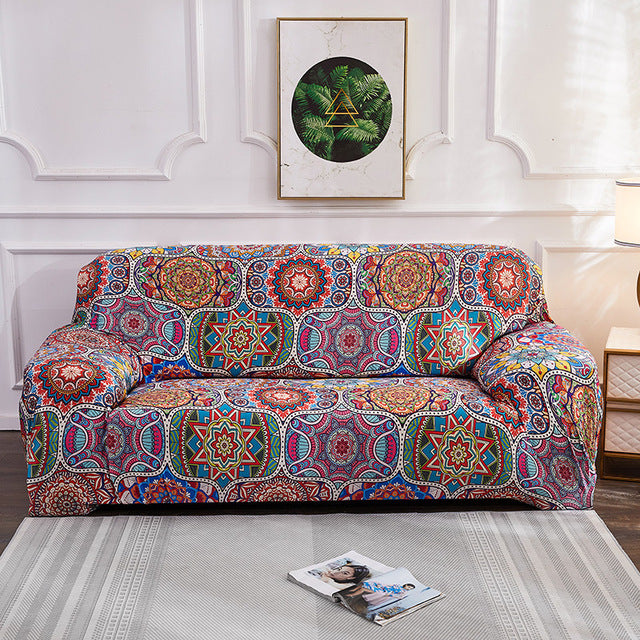 Bohemian style stretch all-inclusive sofa cover