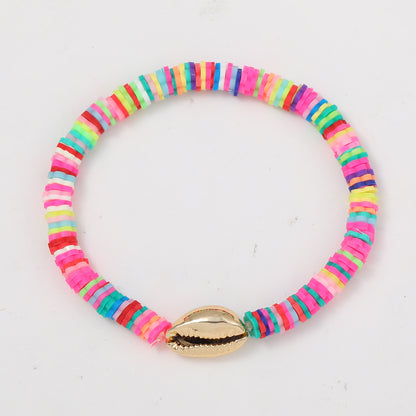 Bohemian Ethnic Style Shell Color Polymer Clay Bracelet