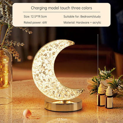 Creative Gift Star Moon Night Light Charging Touch 3 Color