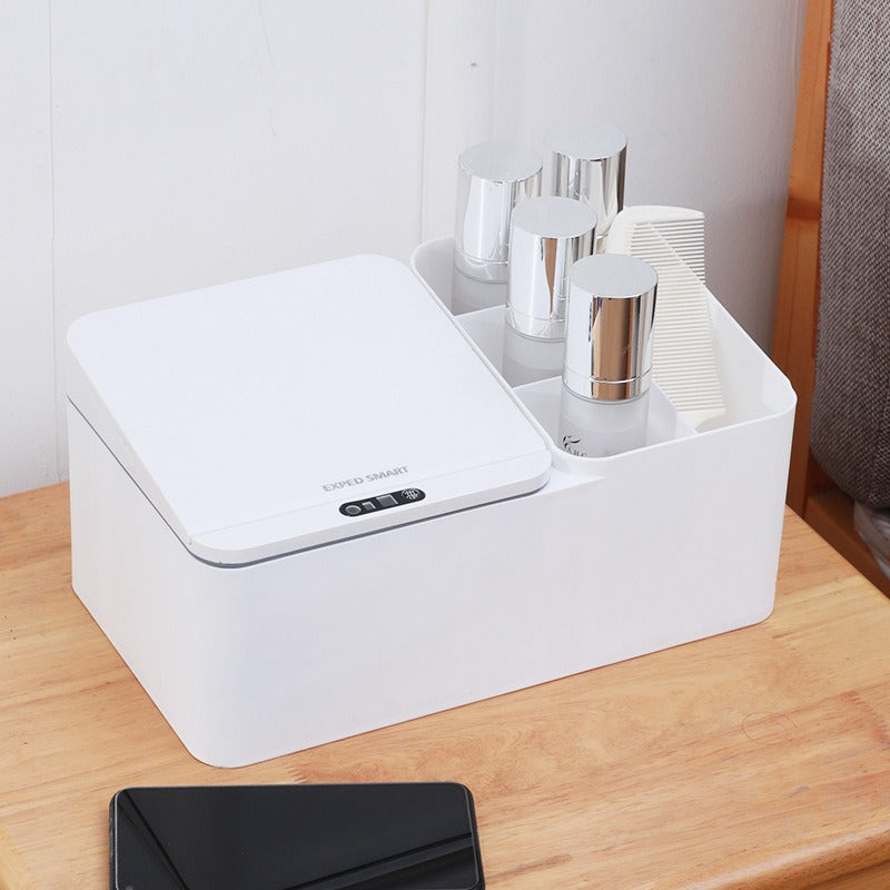 Inductive electric desktop storage box rack