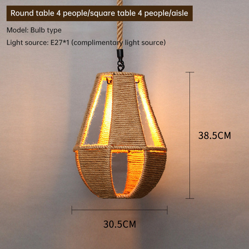 Chandelier, Household, Commercial, Hemp Rope Lamp