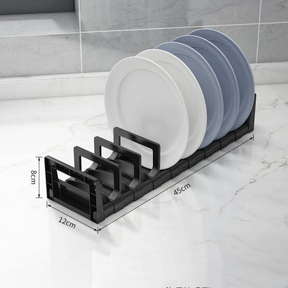 Space Aluminum Draining Dish Rack Cutlery Rack Drawer Dish Rack Nail Free Kitchen Supplies Storage Rack