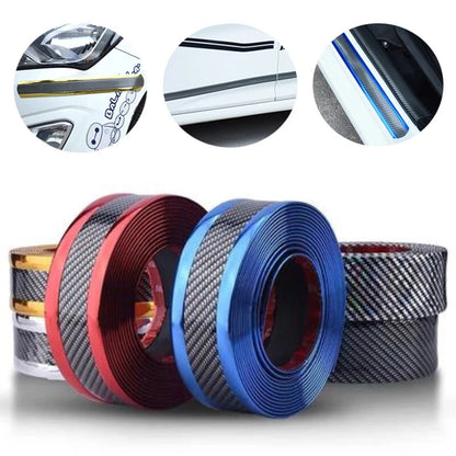 Car Carbon Fiber Pattern Door Sill Decorative Protective Sticker