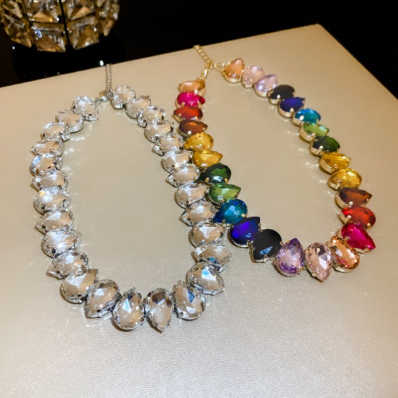 Colorful Rhinestone Crystal Necklace