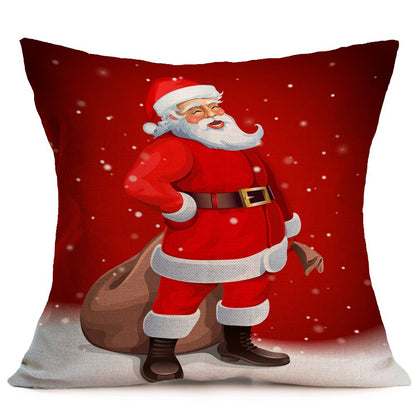 Christmas festive pattern car sofa pillow pillowcase