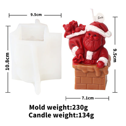 Cartoon Santa Claus candle mold Christmas