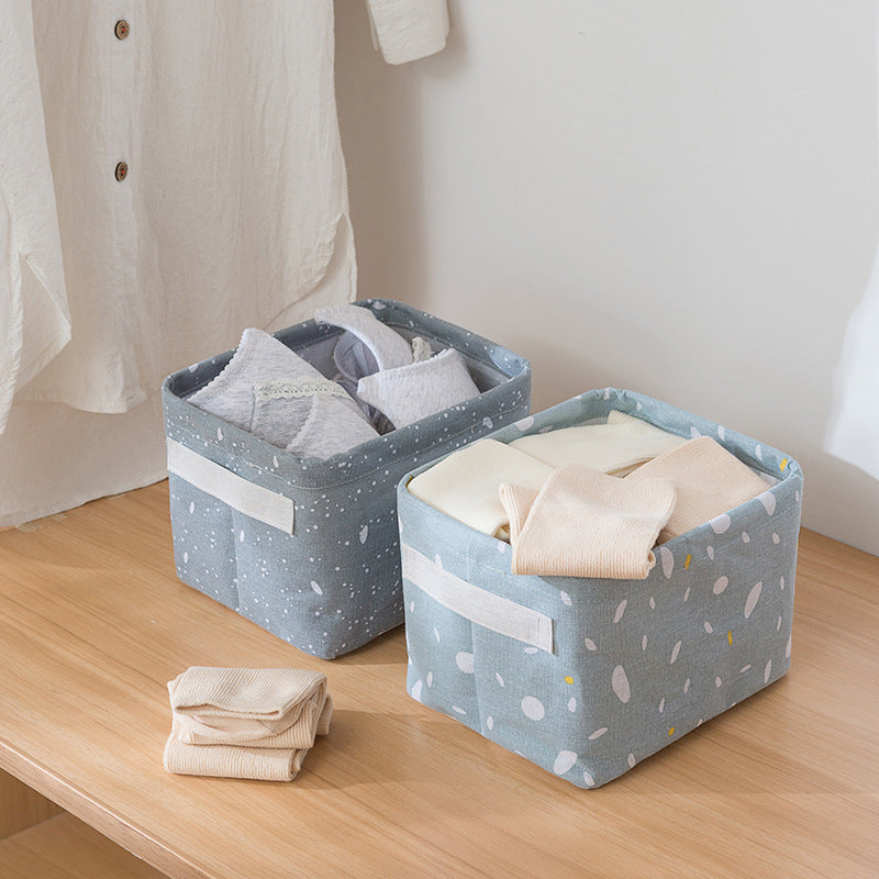 Household Cotton And Linen Fabric Storage Basket