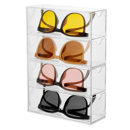 Acrylic Simple Clear Glasses Organizer Display Stand Sunglasses Collection Box