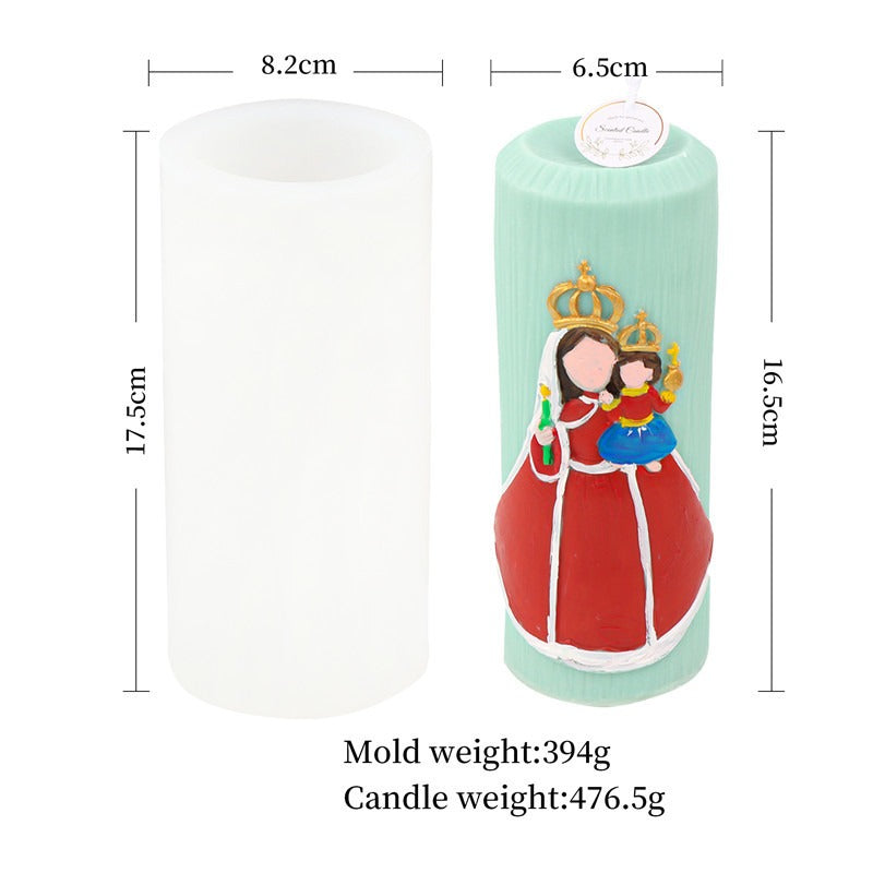 8 Nordic style Christmas Santa Claus pillar candle