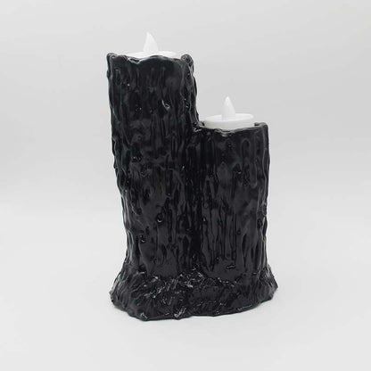 Halloween Candlestick Melting Candle Cluster Melting Black Lava Candle Holder