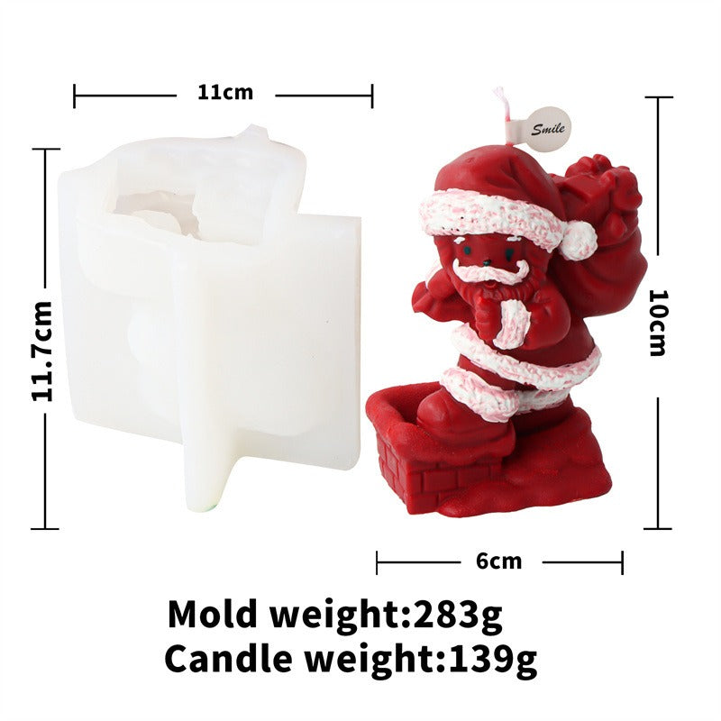 Cartoon Santa Claus candle mold Christmas