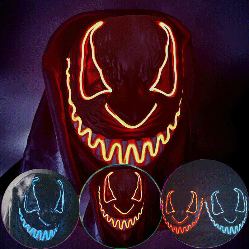 Halloween Clubbing Light Up LED Mask