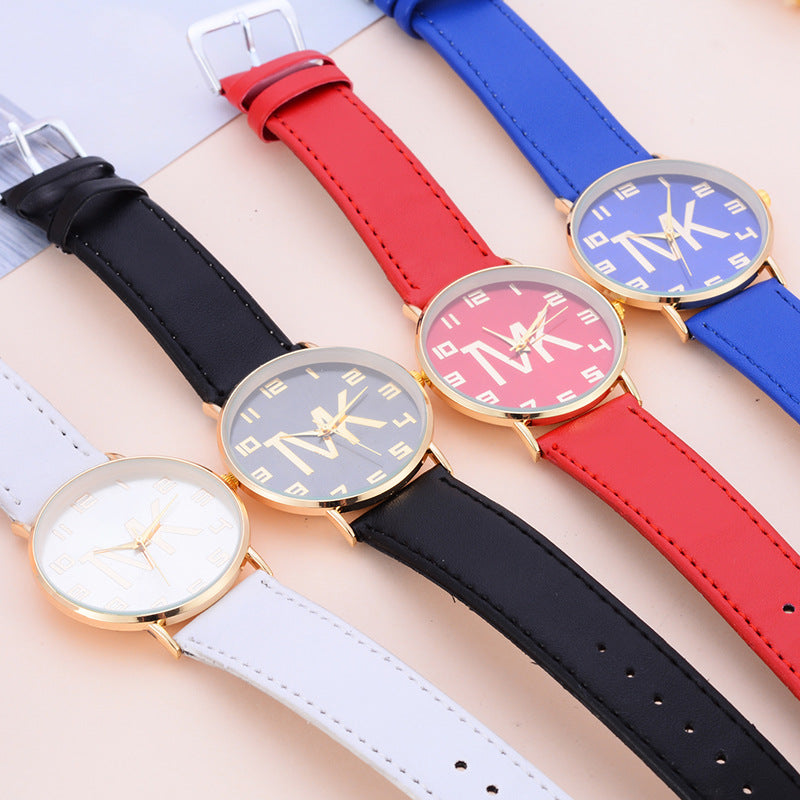 Digital Scale Fashion Casual Pure Color Women's Watch