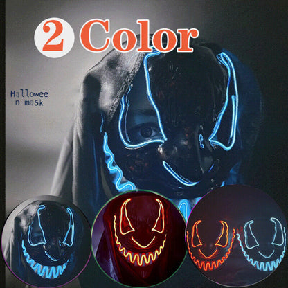 Halloween Clubbing Light Up LED Mask