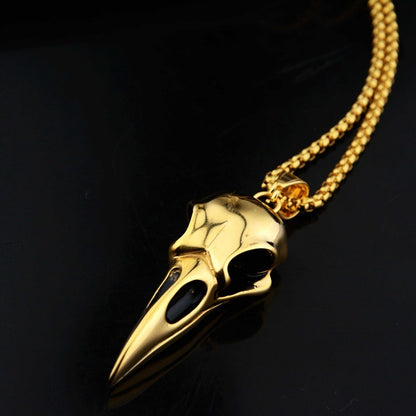 Crow Head Pendant Hip Hop Versatile Titanium Steel Necklace