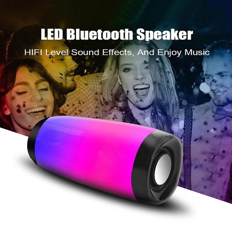 TG157 Colorful Bluetooth Speaker Outdoor Portable Colorful Light Card Creative LED Light Audio