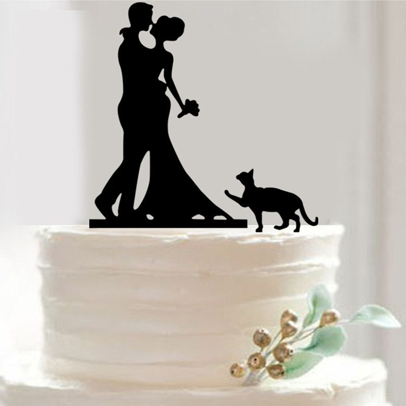 Acrylic Wedding Cake Topper Romantic Couple design