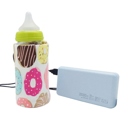 USB Milk Water Warmer Travel Stroller Insulated Bag Baby Nursing Bottle Heater