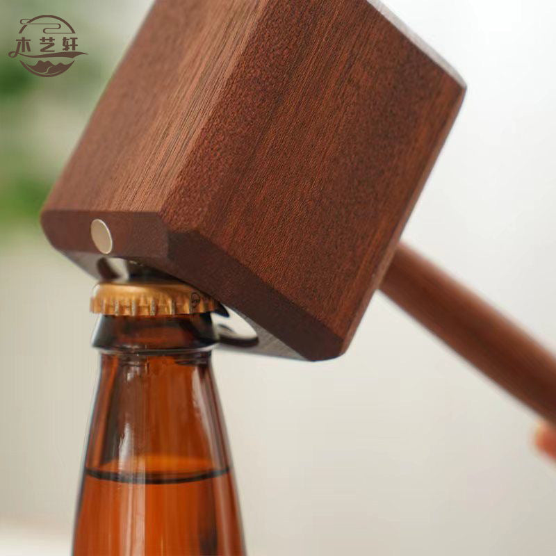 Bottle opener bottle opener beer beverage soda black walnut solid wood