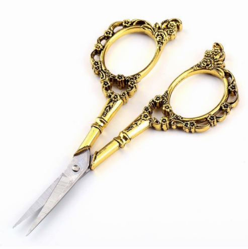 Vintage Floral Needlework Scissors