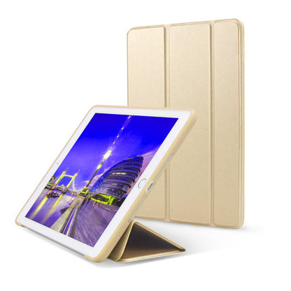 Case for New iPad 9.7 inch 2017 2018 Soft silicone bottom+PU Leather Smart Cover Auto Sleep