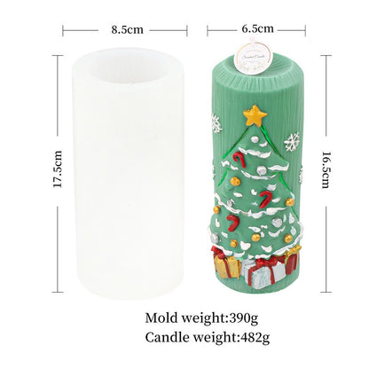 8 Nordic style Christmas Santa Claus pillar candle