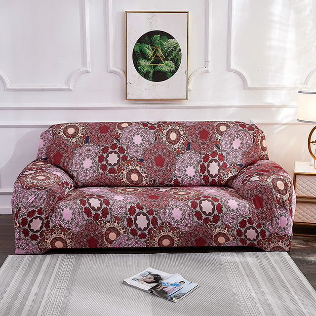 Bohemian style stretch all-inclusive sofa cover