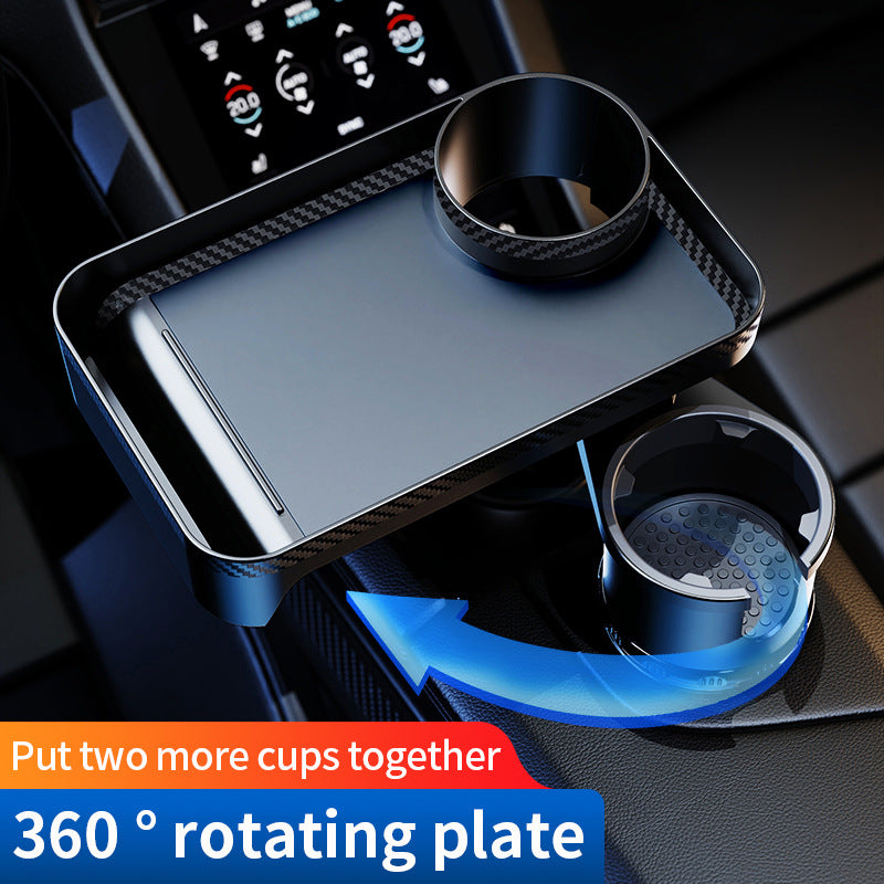 Car 360-Degree Rotating Dinner Plate Car Beverage Coffee Burger