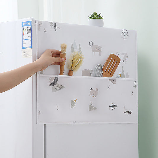 Refrigerator Cover Cloth Dust Cover Washing Machine Dust Cloth Protective Cover Microwave Oven Single Door Double Door Refrigerator Cover Towel