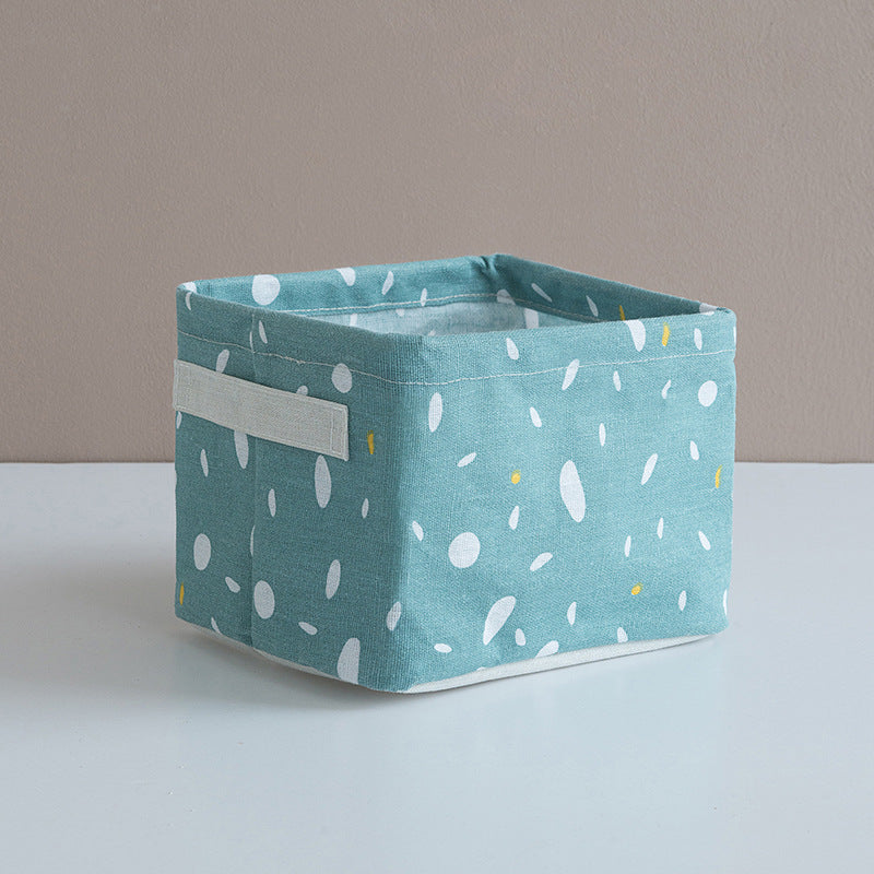 Household Cotton And Linen Fabric Storage Basket