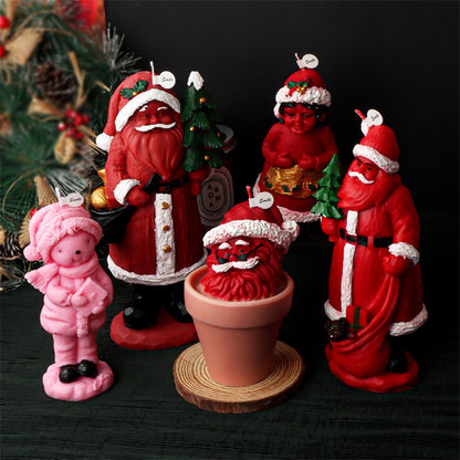 Cartoon Santa Claus candle mold Christmas