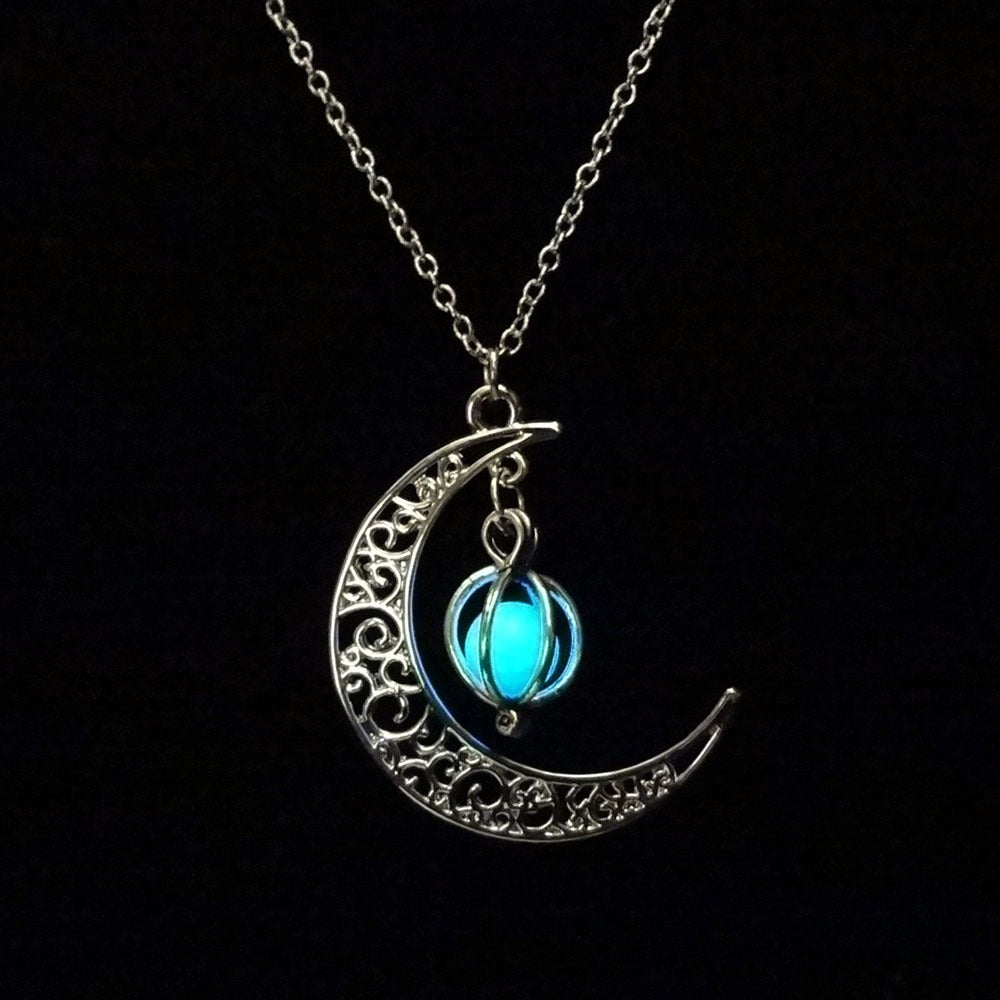 Luminous Moon Plus Pumpkin Necklace