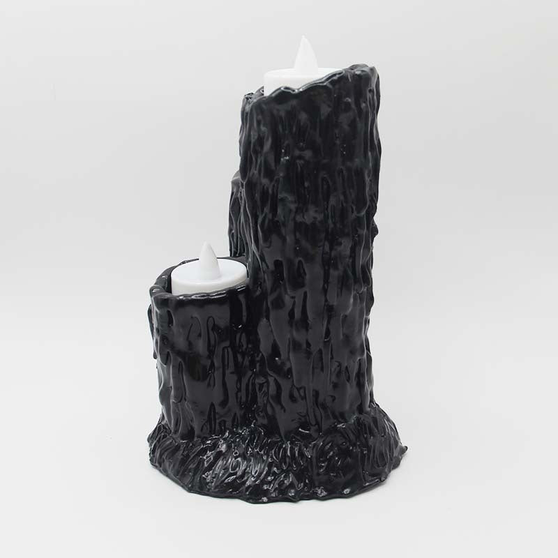 Halloween Candlestick Melting Candle Cluster Melting Black Lava Candle Holder